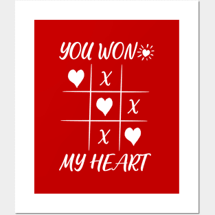 You Won My Heart Love Valentine Posters and Art